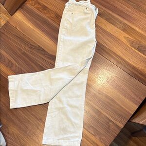 Cream Straight-Leg Pants